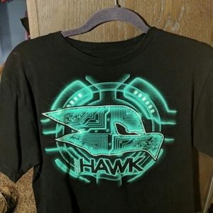 Black and green tony hawk shirt